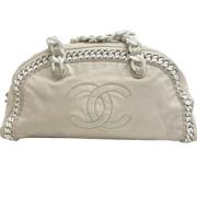 Chanel Vintage Pre-owned Tyg handvskor White, Dam