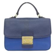 Miu Miu Pre-owned Pre-owned Tyg axelremsvskor Blue, Dam