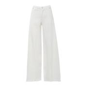 Silvian Heach Breda jeans med snedvriden kant White, Dam