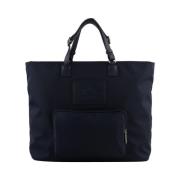 Pourchet Paris Marine Escale Tote Bag med Justerbara Läderhandtag Blue...