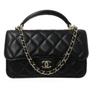 Chanel Vintage Pre-owned Tyg handvskor Black, Dam