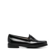 G.h. Bass & Co. Svart Penny Loafer Platta Skor Black, Dam