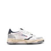 Autry Multifärgade Sneakers med Distressed Finish Multicolor, Dam