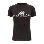 Balenciaga Topp med logotyp Black, Dam