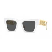 Versace Stiliga solglasögon i svart White, Dam