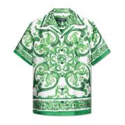 Dolce & Gabbana Kortärmad skjorta Green, Herr