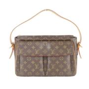 Louis Vuitton Vintage Pre-owned Canvas axelremsvskor Brown, Dam