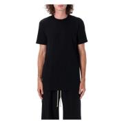 Rick Owens Svart Level T-Shirt Klassisk Passform Black, Herr