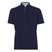 Boggi Milano Poloskjorta i Regular Fit i bomullspique Blue, Herr