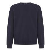 Malo Blå Cashmere Crewneck Pullover Sweatshirt Blue, Herr