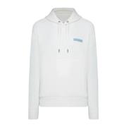 Calvin Klein Herr Grafisk Lagers Hoodie White, Herr