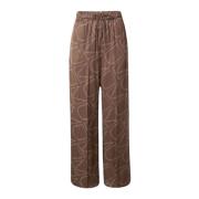 Calvin Klein Vida ben viskos twill byxor Brown, Dam