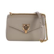 Pinko Klassisk Cupid Messenger Väska Beige, Dam