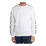 Moschino Herr Logo Banded Sweatshirt White, Herr