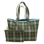 Burberry Vintage Pre-owned Tyg totevskor Green, Dam