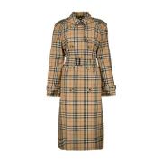 Burberry Vintage Check Trench Coat Beige, Dam