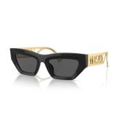 Versace Modiga fyrkantiga solglasögon - ikonisk stil Black, Dam