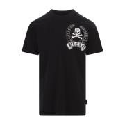 Philipp Plein Svart Grafiskt Tryck T-shirt Black, Herr