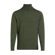 Calvin Klein Merino Turtle Neck Sweater Green, Herr