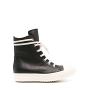 Rick Owens Läder Sneakers Black, Dam