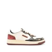 Autry Multifärgade Sneakers med Distressed Finish Multicolor, Herr