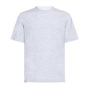 Brunello Cucinelli Ljusgrå Bomull T-shirt Rund Hals Gray, Herr