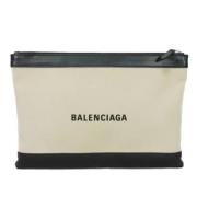 Balenciaga Vintage Pre-owned Laeder kuvertvskor Beige, Herr