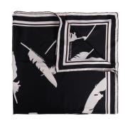 Alexander McQueen Sidenscarf Black, Dam