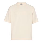 Jacquemus Casual Cotton Tee Shirt Beige, Herr