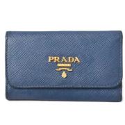 Prada Vintage Pre-owned Tyg nyckelhllare Blue, Dam