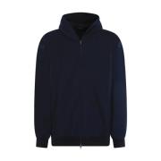 Balenciaga Zip-Up Hoodie för män Blue, Herr