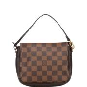 Louis Vuitton Vintage Pre-owned Tyg axelremsvskor Brown, Dam