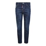 Dsquared2 Blå Blekmedel-Effekt Jeans Blue, Herr