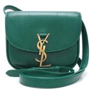 Yves Saint Laurent Vintage Pre-owned Tyg axelremsvskor Green, Dam