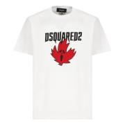 Dsquared2 Vita T-shirts och Polos White, Herr