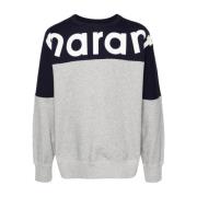 Isabel Marant Logo Sweatshirt Howley Ekologisk Bomull Gray, Herr