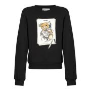 Moschino Sweatshirt med tryck Black, Dam