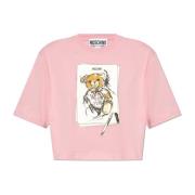 Moschino T-shirt med tryck Pink, Dam