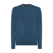 RRD Rundhalsstickad Pullover Blue, Herr