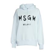 Msgm Vit Sweatshirt Aw23 Dammode Blue, Dam