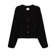 Khaite Svart Scarlet Cardigan Black, Dam