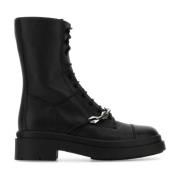 Jimmy Choo Stiliga Svarta Läder Ankelboots Black, Dam