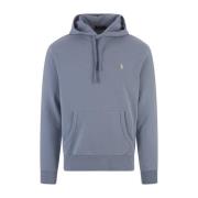 Ralph Lauren Blå Loopback Bomull Hoodie Blue, Herr