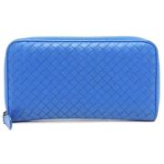 Bottega Veneta Vintage Pre-owned Laeder plnbcker Blue, Dam