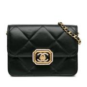 Chanel Vintage Pre-owned Laeder crossbodyvskor Black, Dam