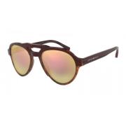 Emporio Armani Brun Acetat Solglasögon för Män Brown, Herr