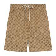 Gucci Begränsad upplaga canvas shorts brun Brown, Herr