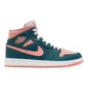 Nike Mörk Teal Grön Air Jordan 1 Mid Multicolor, Herr