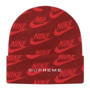 Nike Supreme Jacquard Logos Beanie Red Red, Unisex