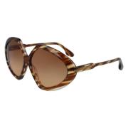 Victoria Beckham Brun Acetat Solglasögon Brown, Dam